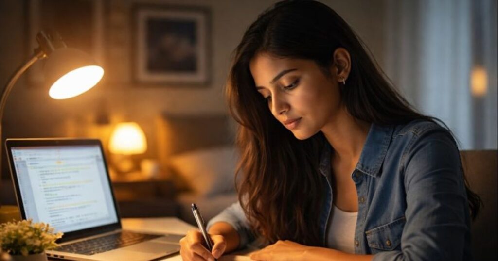 NMIMS Solved Assignments and Online Study Notes NMIMS solved assignments and online notes open on laptop for exam and assignment preparation