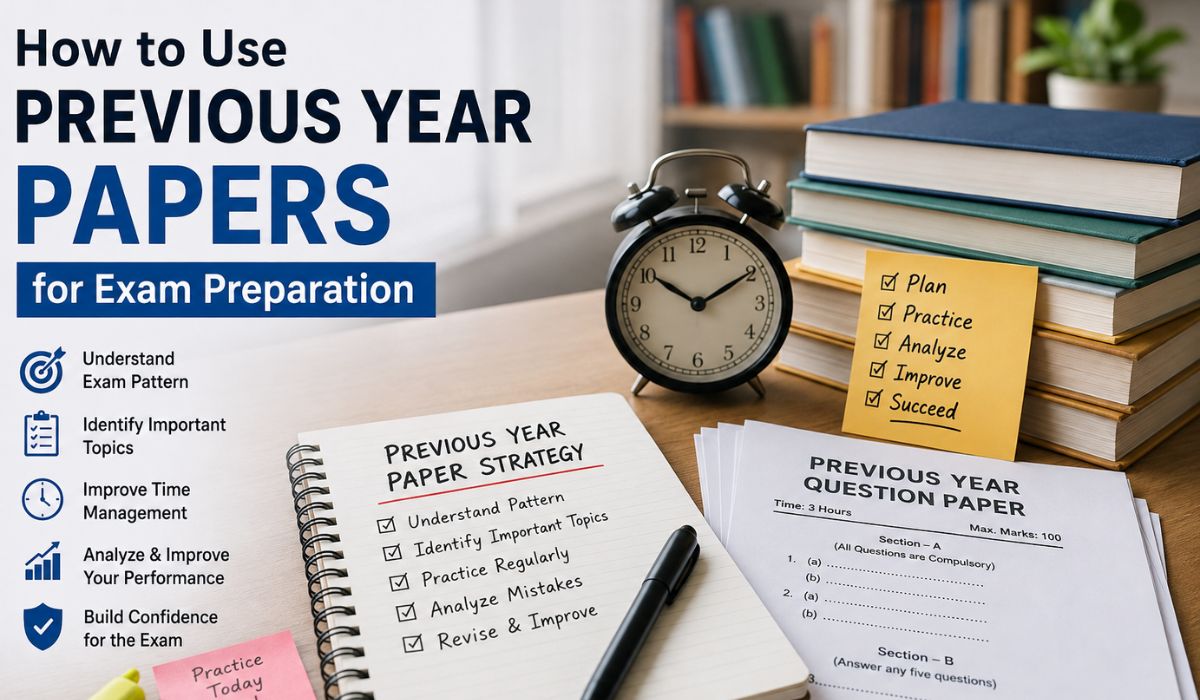 How to use previous year question papers for exam preparation, including understanding exam patterns, identifying important topics, improving time management, and practicing effectively.